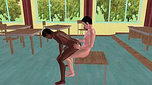 animated 3d gay porn shows black man riding in classroom