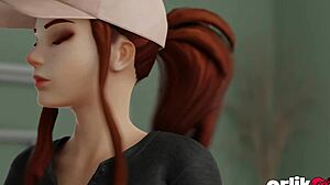 Brigitte fucks client four times for cash in overwatch