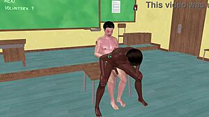 animated 3d gay porn shows black man riding in classroom