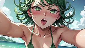 Tatsumaki refuses team in hentai joi public maledom