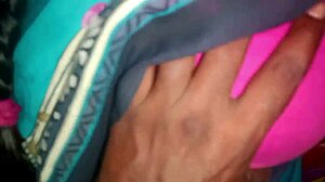 Indian bhabhi shows big boobs during homemade bathroom anal