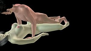 animated 3d porn asian man fucking beautiful girl in missionary pussy and ass creampie