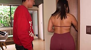 Big-bootied neighbor wants milk so she goes to her neighbors house to get it