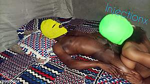 petite really made a loud grinding on the big black cock