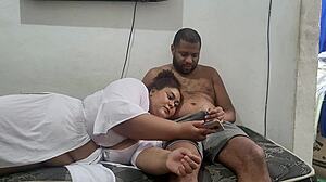 Stepmom receives huge cum in mouth