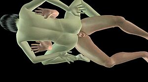 animated 3d porn asian man fucking beautiful girl in missionary pussy and ass creampie