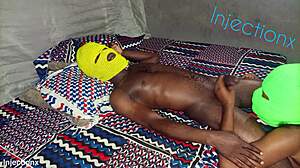 petite really made a loud grinding on the big black cock