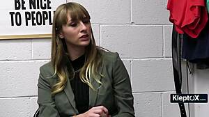 caught stealing shoes she strips naked for the guards search