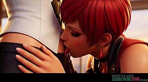 Mature x vice lesbian kissing scene
