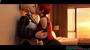 Mature x vice lesbian kissing scene