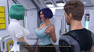 Blue Haired Milf Wants Threesome With Busty Doctor