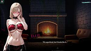 sexy blonde witch gives amazing blowjobs in hentai game