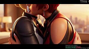 Mature x vice lesbian kissing scene
