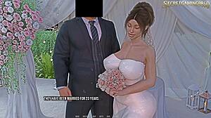 Husband shares bbw wife after wedding!