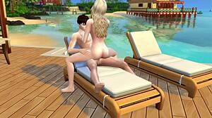Mature Couple Has Passionate Public Sex On Beach In The Sims 4 Anime 3d