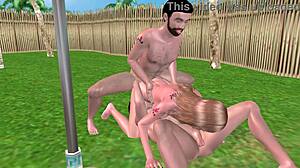 Animated 3d threesome shemale porn near pool