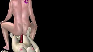 Animated 3d porn asian man riding strapon