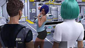Blue Haired Milf Wants Threesome With Busty Doctor