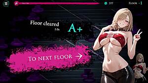 sexy blonde witch gives amazing blowjobs in hentai game