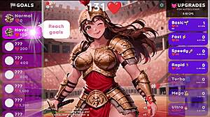 Brave Spartan Warrior Strips For Your Pleasure In Hentai Clicker Game