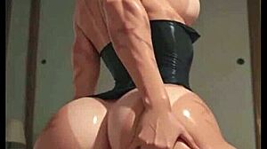 muscular anime girls with thick asses ride cock hard