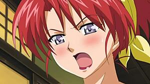 Hentai threesome sex with redheads in group action