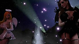 Bbw spoopy halloween 3d dance