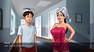 Bathroom fun with big tits judith - summertime saga part 3
