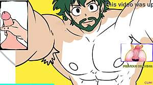 Yaoi Anime Naked Midoriya Deku With Huge Censored Black Cock Slowly Colored In Until Fully Explicit Male Joi Masturbation Instructions For Men