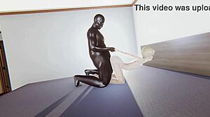 tonal contrast shows blonde twink ravaged by black boy in yaoi