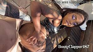 obedient black slut gets a dripping creampie
