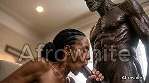 milf ebony couple has raw sex in village