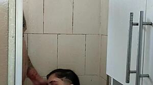 Showering with my stepsister in the bathroom