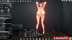 Anime hentai girl with milky cum on ass
