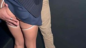 Hotwife fucked hard in swing club bar cabin 😈