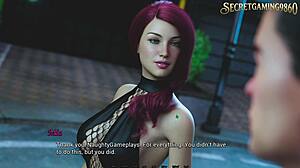 He loves touching his friends stepmom big boobs in game