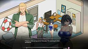 personal assistant stretched and fucked in bdsm hentai game