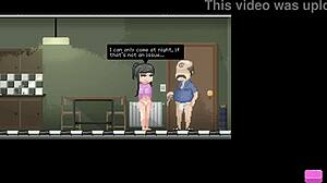 Horny night hentai pixel game. Curvy asian teen gets anal from monster cock