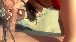 hotwife novinha teen girlfriend cuckold on beach