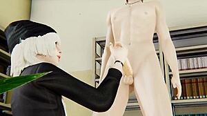 Shared devotion emo boy jerking off and ravaging his friend