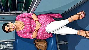 No ticket on train desi wife with checker