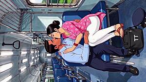 No ticket on train desi wife with checker