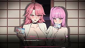 Hentai game shows minami and kagura ffm gallery sex scene 8