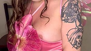 Gorgeous ethereal shemale fairy cums glitter everywhere