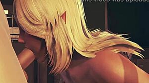 Sexy Elf Girl Gives Blowjob And Handjob With Massive Facial Cumshot