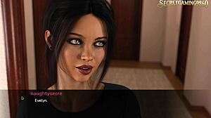 happy trans sees milf landlady in game