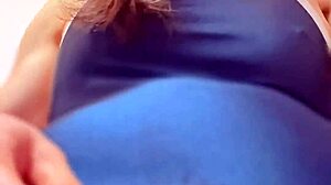 i'm jerking off and cumming inside my spandex swimsuit