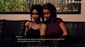 happy trans sees milf landlady in game
