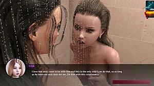 clara meets john in office and lisa jennifer shower scene