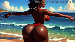 Massive ass ebony twerks in bikini